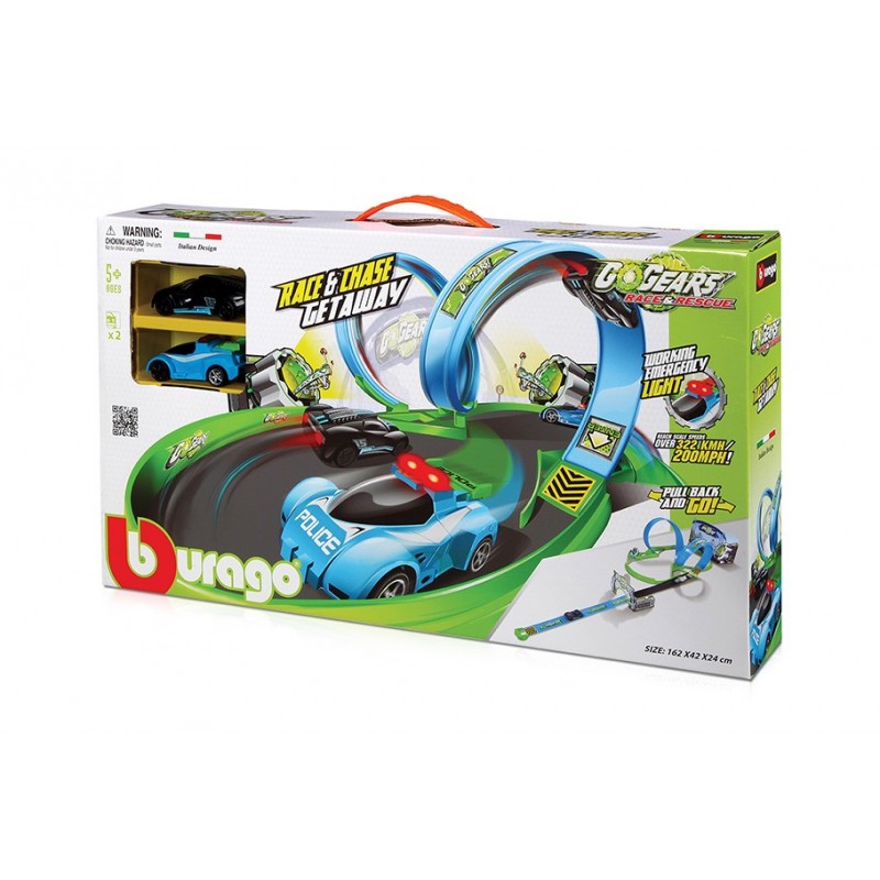 GOGEAR S Race&Chase GetawayP layset,I ncl.2 cars