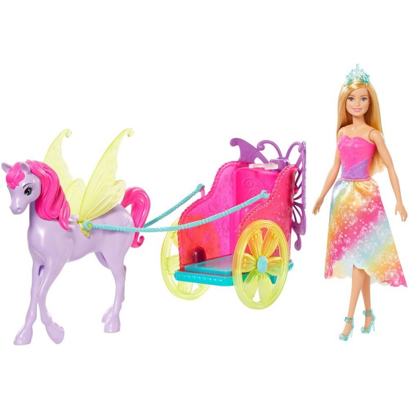 Barbie Dreamtopia Princess, Pegasus & Chariot  Colisage: 2 pcs
