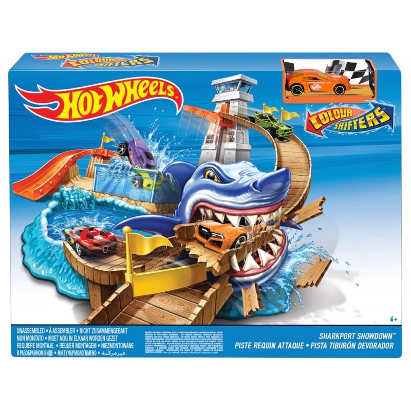 HOT WHEELS COLOR SHIFTERS SHARKPORT SHOWDOWN  Colisage: 4 pcs