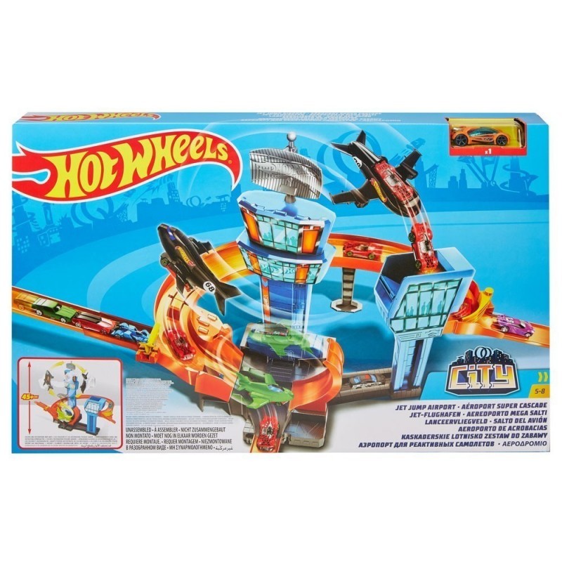 Hot Wheels Jet Jump Airport Play Set  Colisage: 4 pcs
